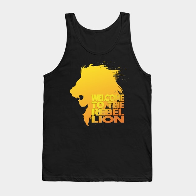 Lion "Welcome to the Rebellion" Tank Top by Drunk3po